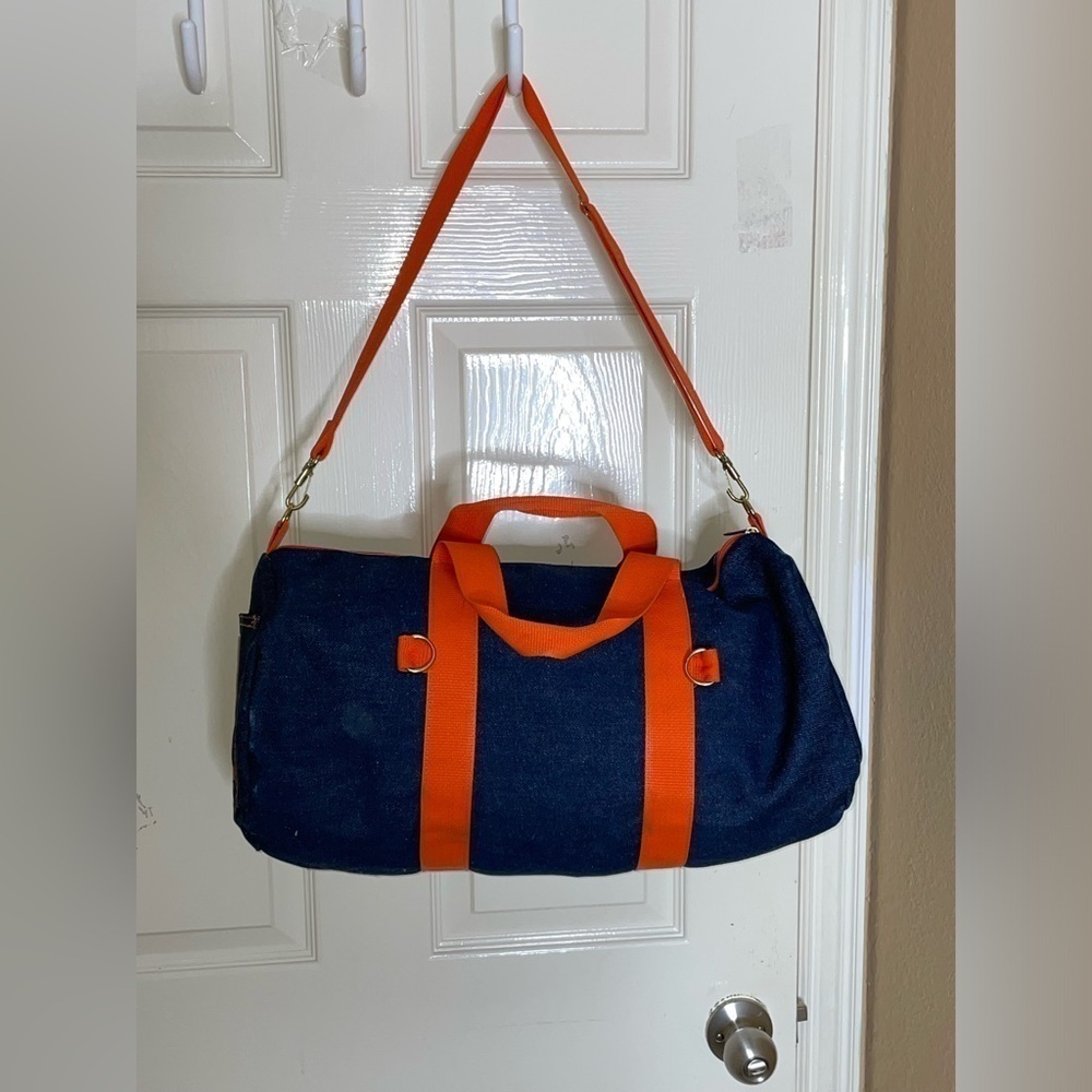 “1982”Blue Jean vintage NWOT Duffel Duffle Bag Men Gym Bag Sports Duffle‌‌‌ - Picture 5 of 15